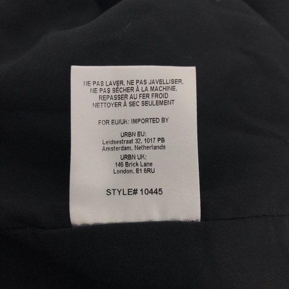 Anthropologie Hutch Black Ruched Puff Off Shoulder Sleeve Mini Dress Size 14 NWT - Picture 10 of 10